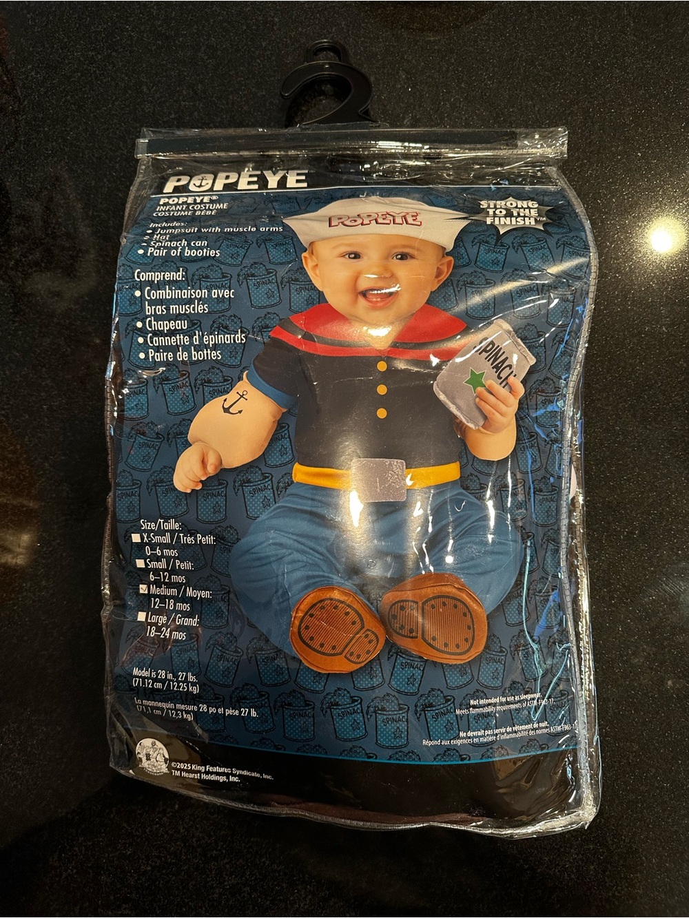 Infant Popeye Costume - 12-18 mo.